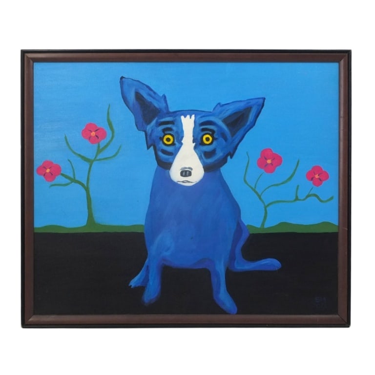 After George Rodrigue Oil/Canvas "Blue Dog" (1 of 5)