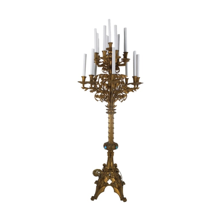Large Antique Empire Style Gilt-Bronze Candelabra (1 of 9)
