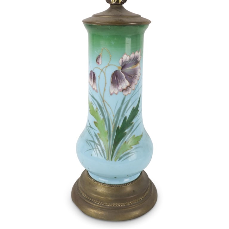 Antique French Opaline Glass Lamp (1 of 3)