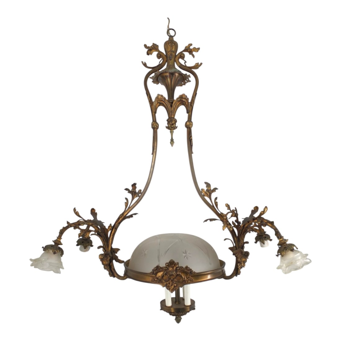Antique French Bronze Louis XV Style Chandelier (1 of 6)