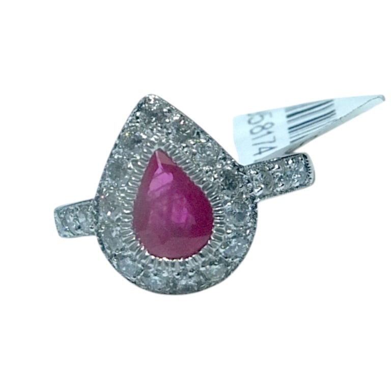 Vintage 18K Diamond & Ruby Ring - 2