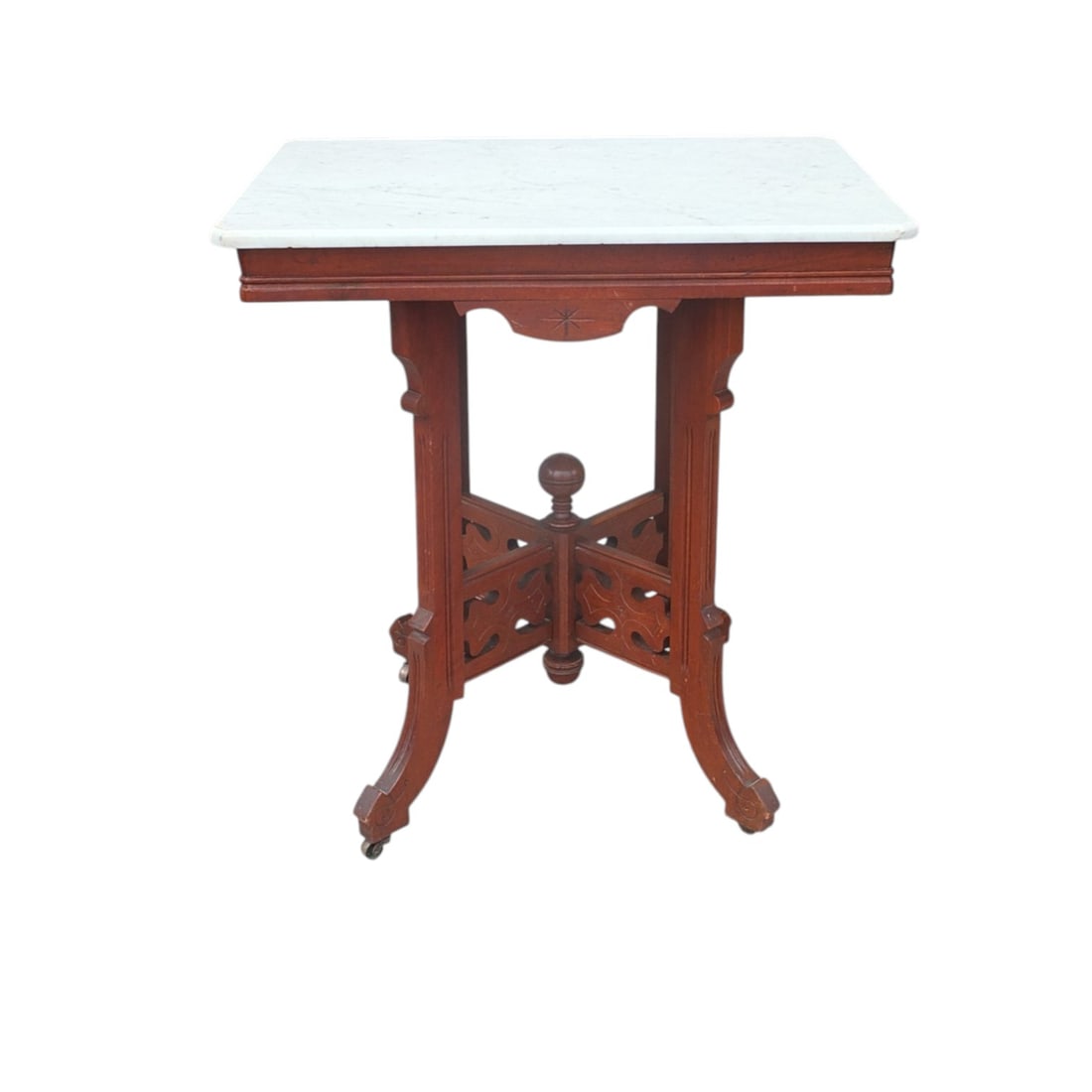 Antique Victorian Walnut Parlor Table - 2