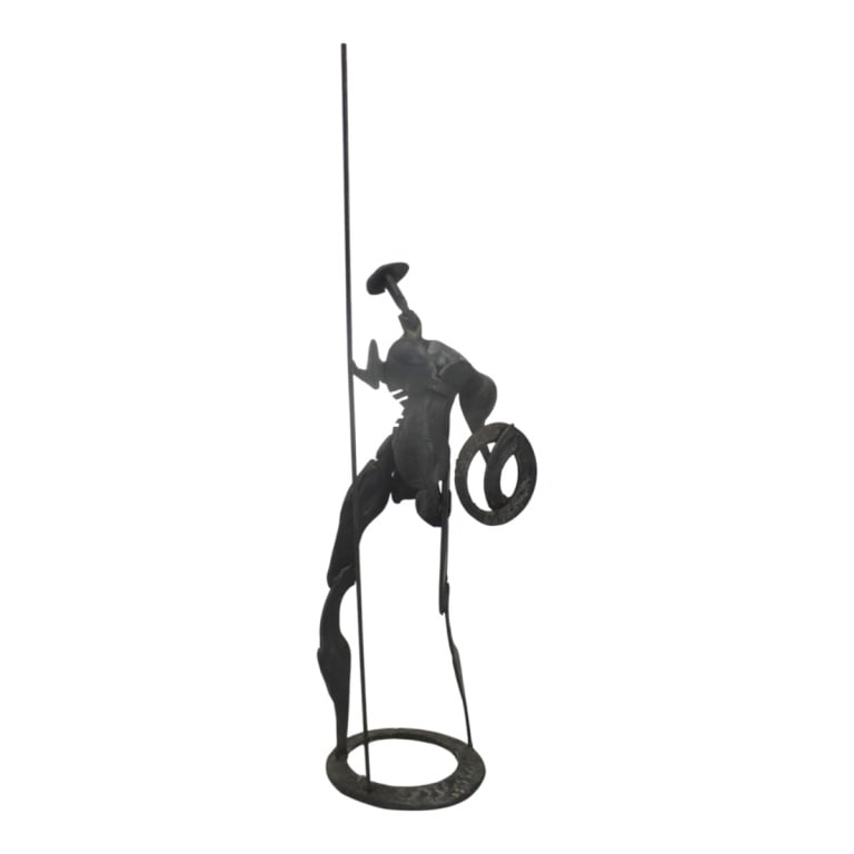 Pablo Gargallo Style Metal Sculpture "Don Quixote": Style of Pablo Gargallo (Spanish, 1881-1934) Metal Sculpture "Don Quixote". Unsigned. Measures 25" x 9". Condition: Good condition consistent with age and storage. Estimate 100 - 300 Domestic shipping