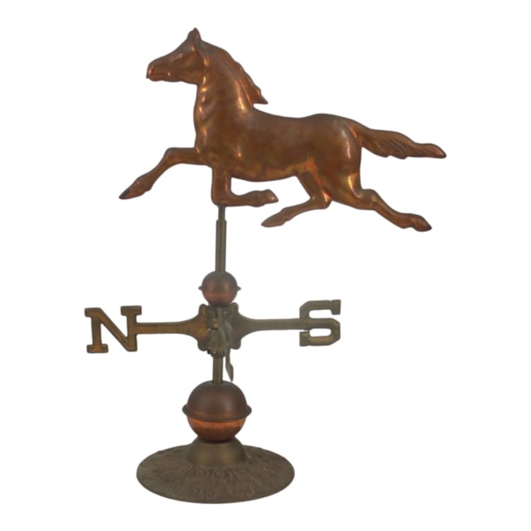 Vintage Copper & Brass Horse Weathervane (1 of 3)
