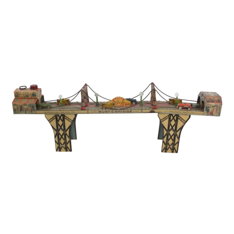 Louis Marx Co. "Busy Bridge" Wind Up Toy (1 of 6)