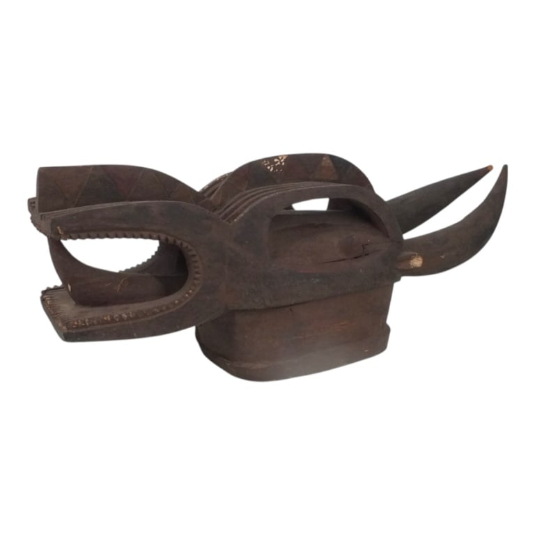 Vintage African Senufo Firespitter Helmet Mask (1 of 6)
