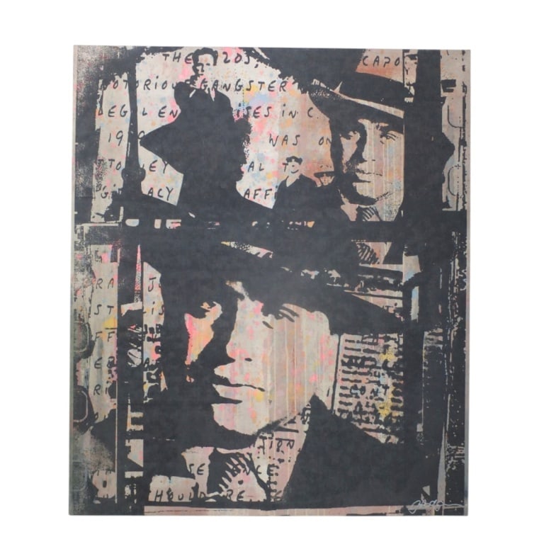 Gail Rodgers Silkscreen "Al Capone": Gail Rodgers Silkscreen "Al Capone". Signed lower right. Measures 40" x 34". Condition: Good condition. Estimate 100 - 1000 Domestic shipping Third Party