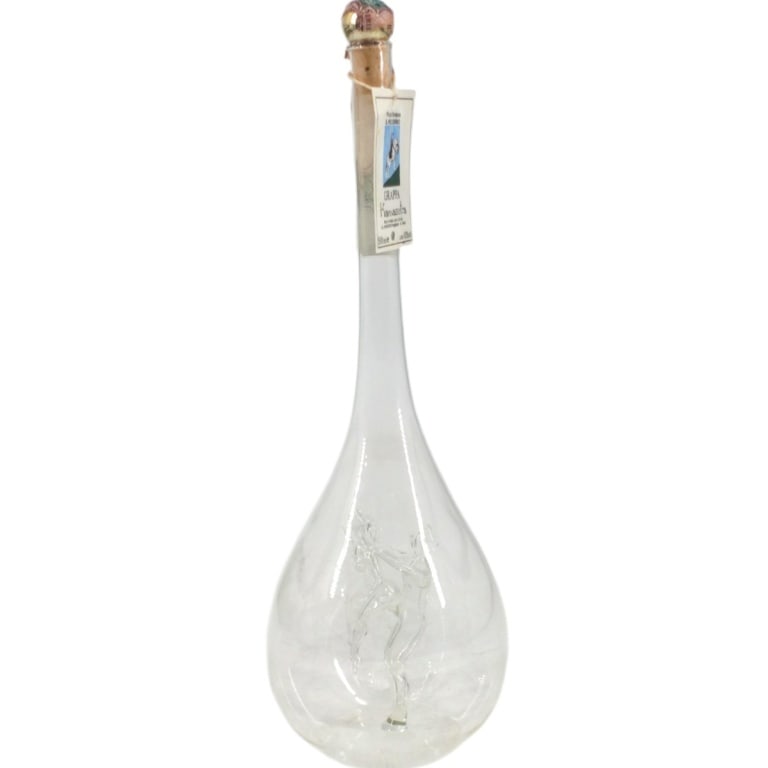 Italian Hand Blown Glass Kamasutra Grappa Bottle: Italian Hand Blown Glass Kamasutra Grappa Bottle. Original label. Measures 11-1/2" H. Condition: Good condition. Estimate 50 - 100 Domestic shipping Third Party