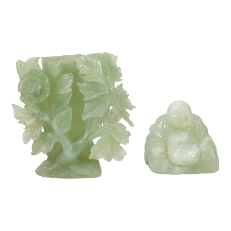 3 Vintage Chinese Jade Decorative Objects - 2