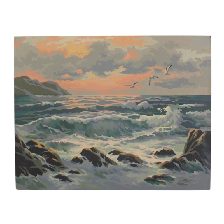 Oil/Cardboard "Seascape" Signed Fairfield Porter (1 of 3)