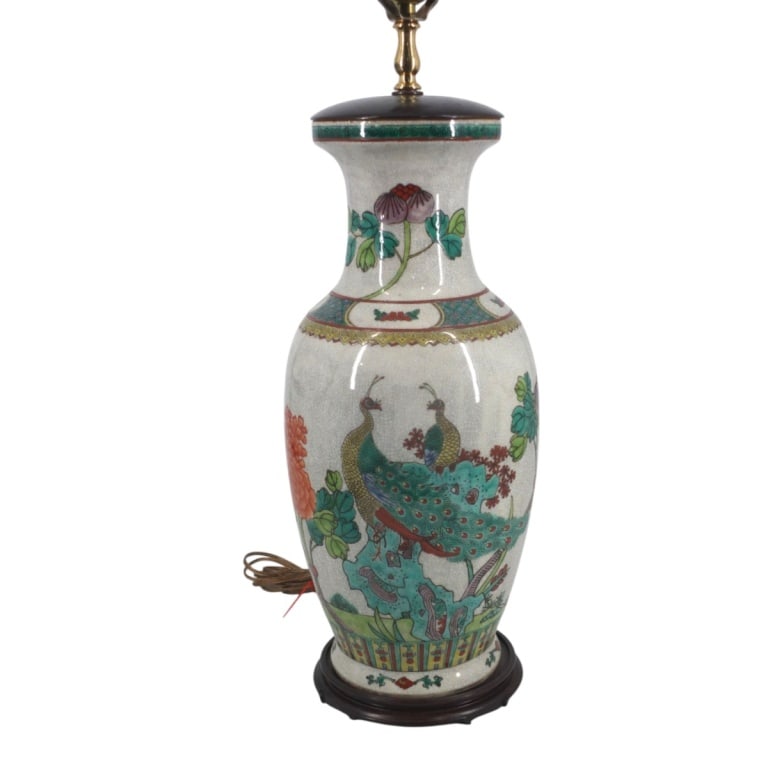 Vintage Chinese Porcelain Vase Now As Lamp (1 of 4)