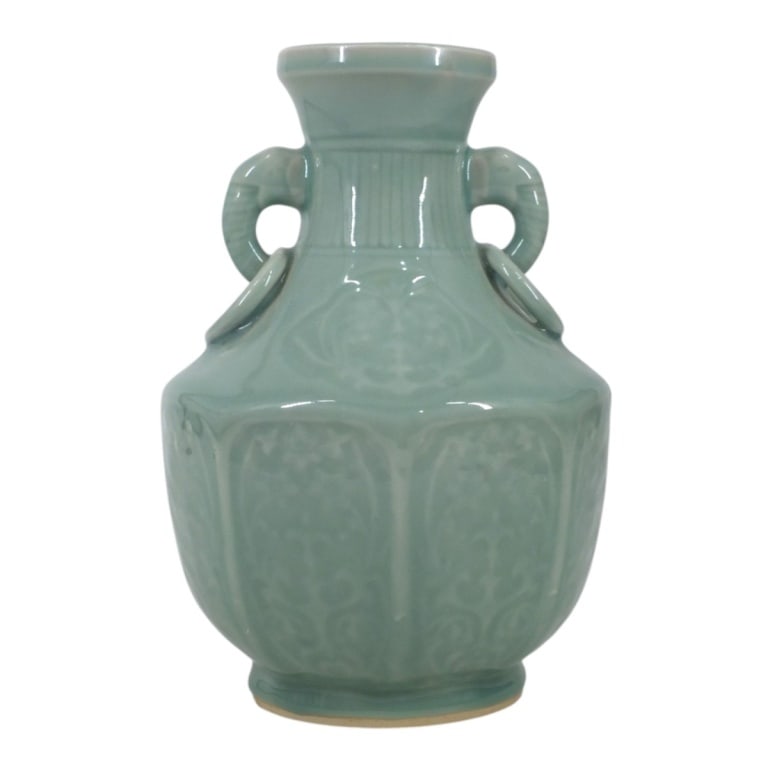 Vintage Chinese Celadon Porcelain Vase (1 of 4)