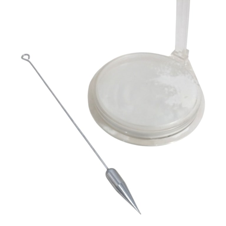 Vintage Lucite White Sand Pendulum - 2