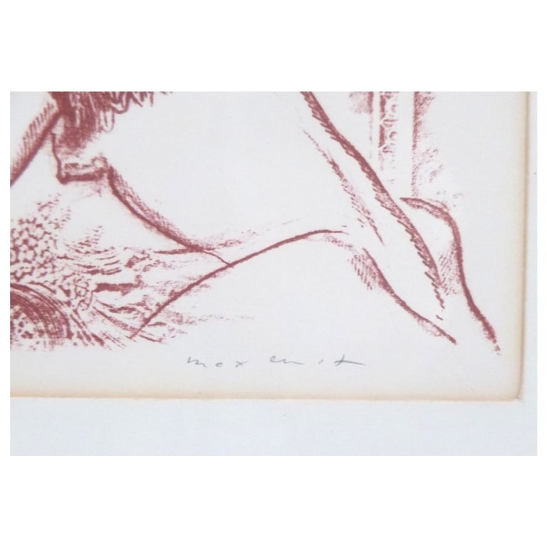Max Ernst Lithograph in Red "Sphinx" Signed - 4
