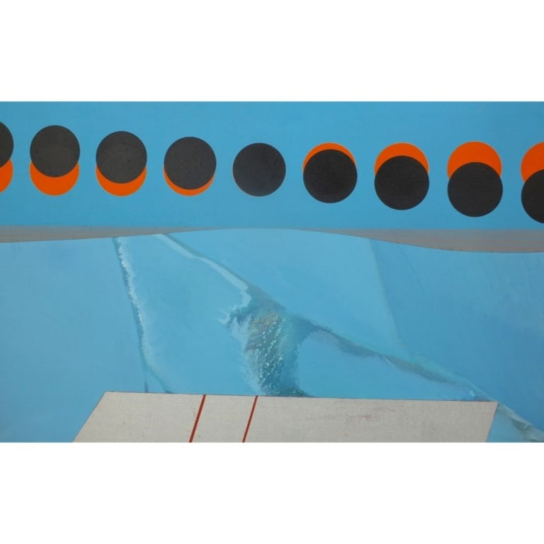 David Pense Oil on Canvas "Eclipse" 1969 - 3