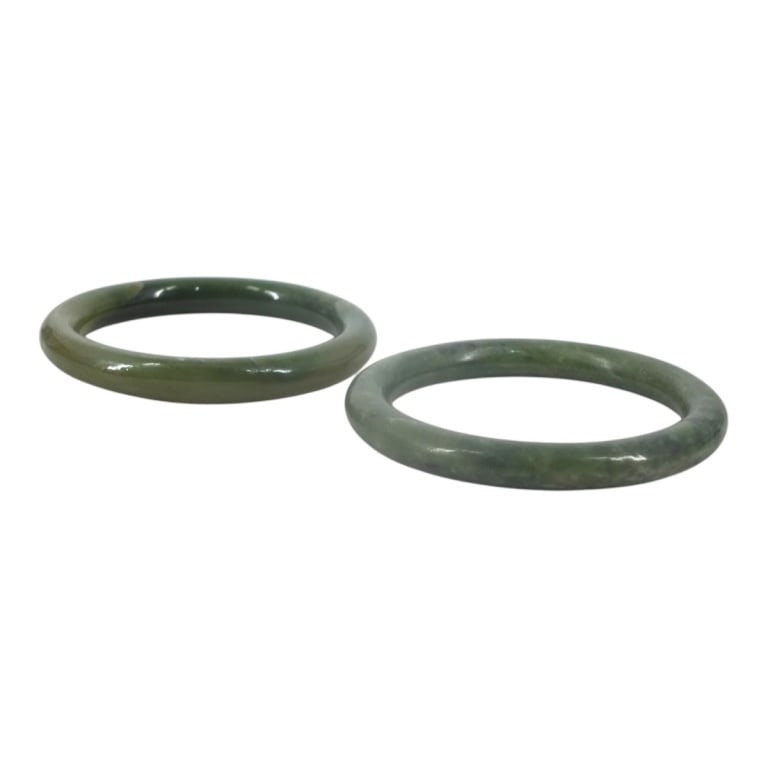 2 Jade Bangles - 2