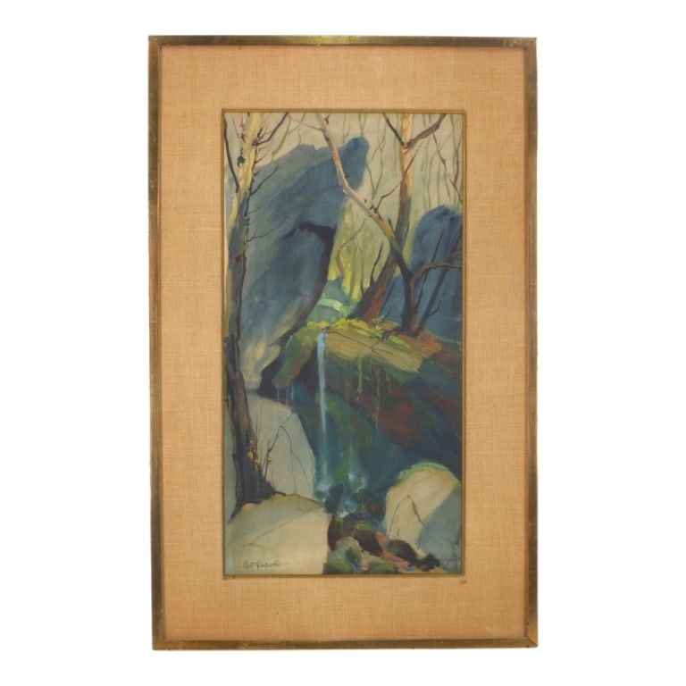 Curt Frankenstein W/C & Gouache "Mountain Stream" (1 of 3)