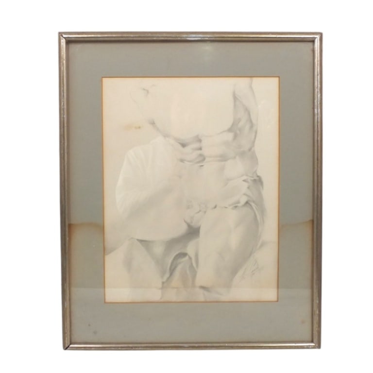 Signed Graphite on Paper "Belvedere Torso"