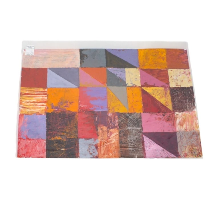 Irving B. Haynes 2 Acrylics on Paper "Untitled": Irving B. Haynes (American, 1927-2005) 2 Acrylic on Paper Untitled (#0439) and Untitled (#3484). Both signed, numbered and dated 2004, artists bio affixed to verso. Measures 18" x 24" Estimate 160 - 1