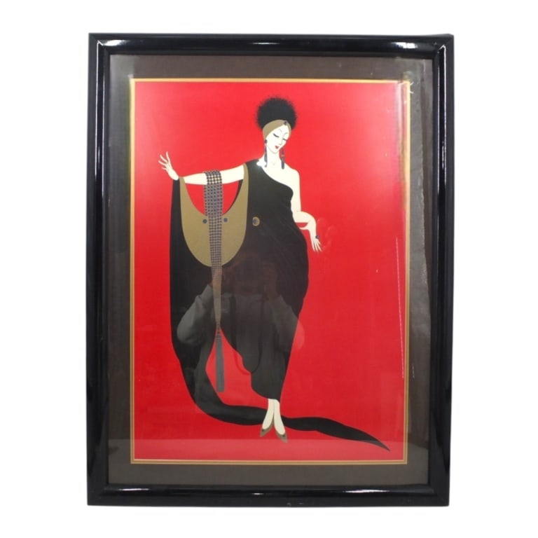 Framed Erte Serigraph "Glamour"
