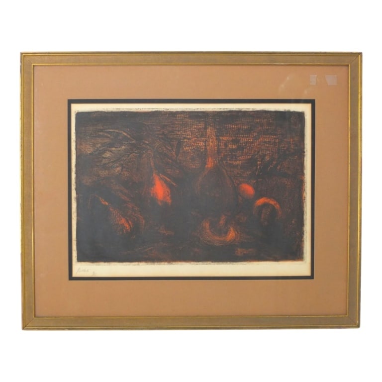 Andre Bicat Etching "Still Life, Mushrooms" (1 of 5)