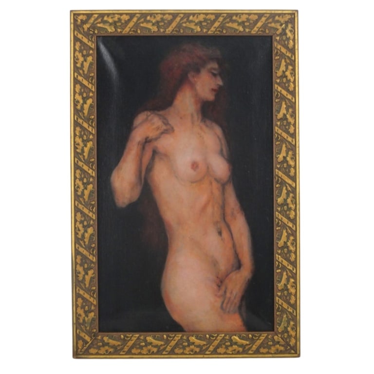 Regina Seiden Goldberg Oil/Canvas "Female Nude": Regina Seiden Goldberg (Canadian/Quebec 1897-1991) Oil on Canvas "Female Nude". Signed Regina S. Goldberg lower left. Measures 20" x 12", frame 23" x 15". 'The following information is from the