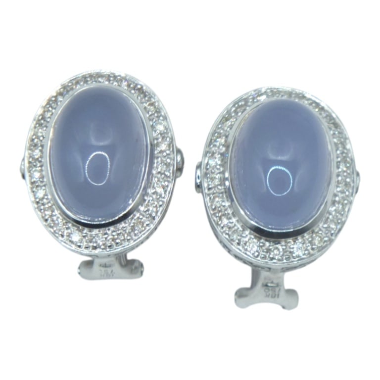 3 Pc. 18K Diamond & Chalcedony Ring - 3