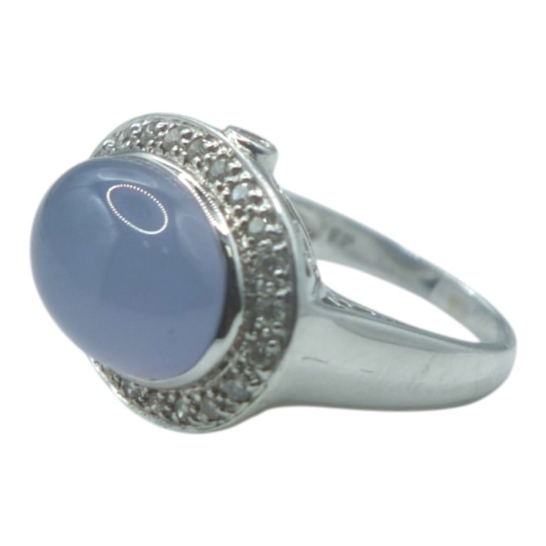 3 Pc. 18K Diamond & Chalcedony Ring - 4