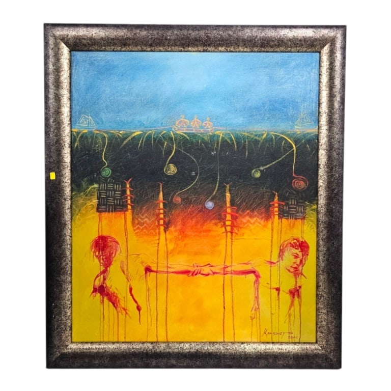 Contemporary Surrealist Oil/Canvas, Signed Ramsuat (1 of 4)