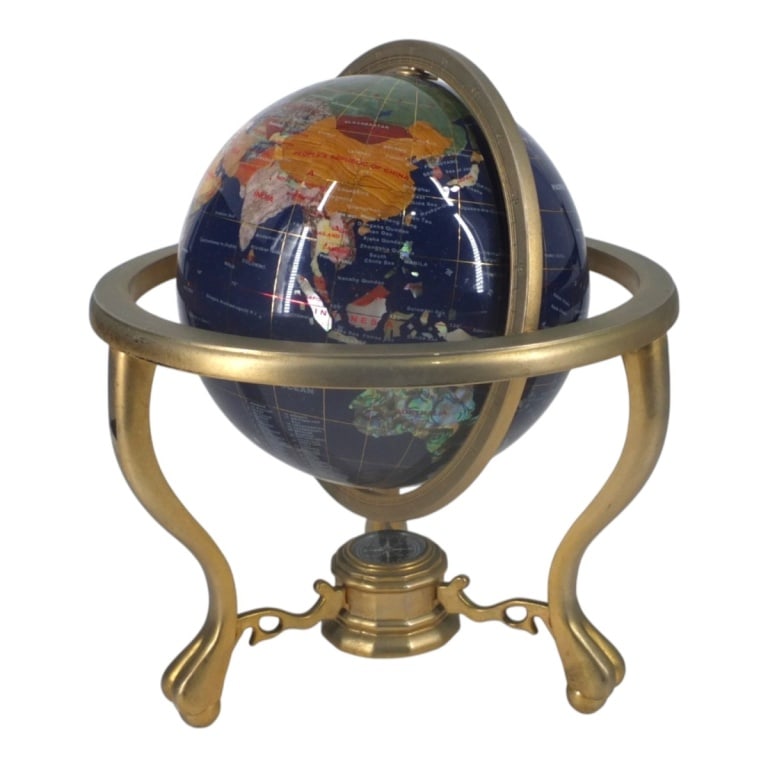 Vintage Blue Lapis Gemstone Globe (1 of 4)