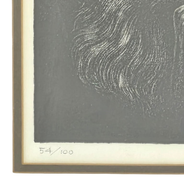 Virgil Finlay Lithograph "Pensive Man" - 3