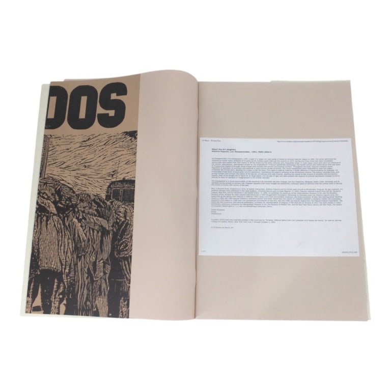 Antonio Frasconi "Los Desparecidos" Signed Book (1 of 6)