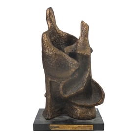 Circa 1970s Brutalist Style Sculpture, Signed