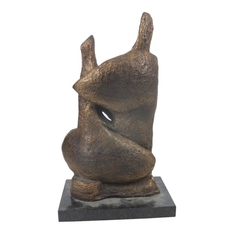 Circa 1970s Brutalist Style Sculpture, Signed - 4