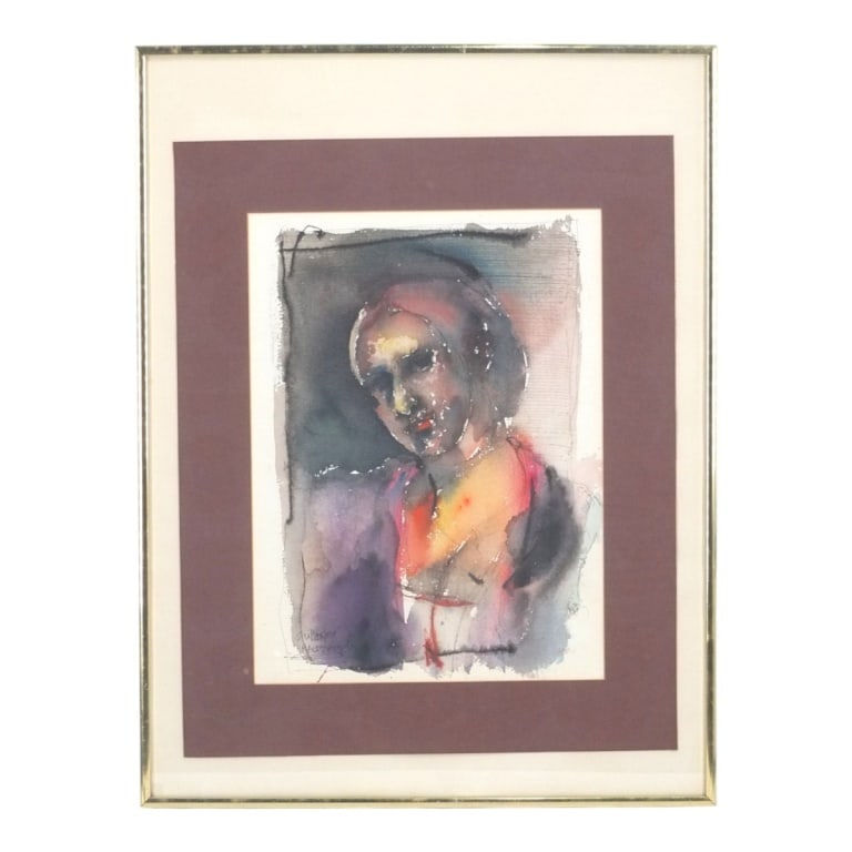 Guillermo Maldonado Woodblock, Portrait of a Woman (1 of 4)