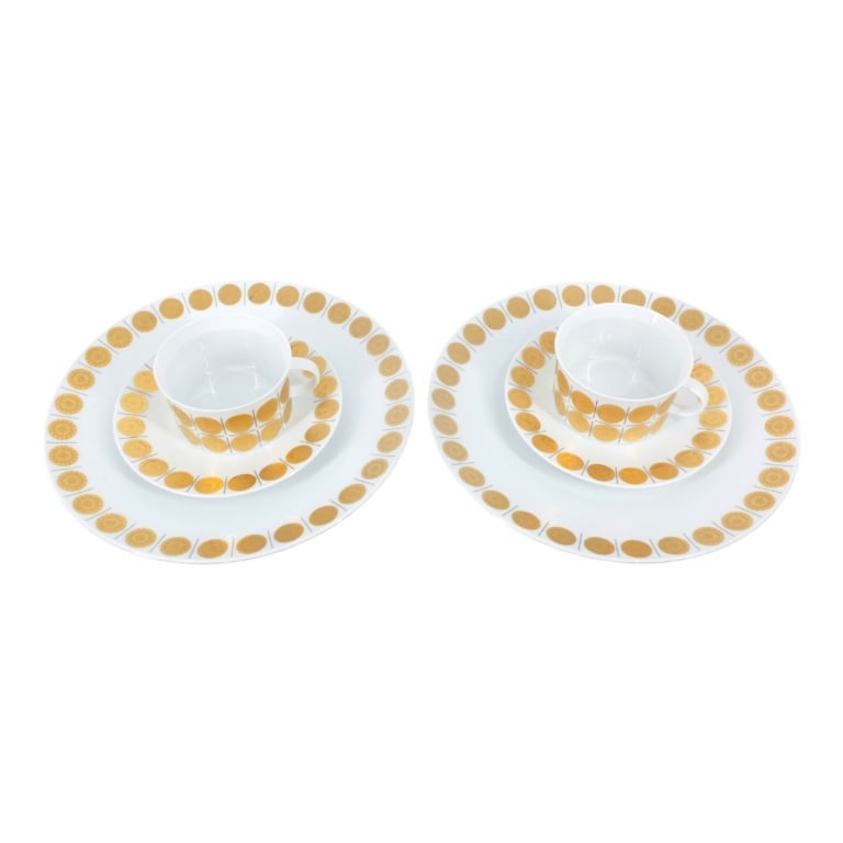 6 Pieces Rosenthal Golden Suns Dinnerware (1 of 4)
