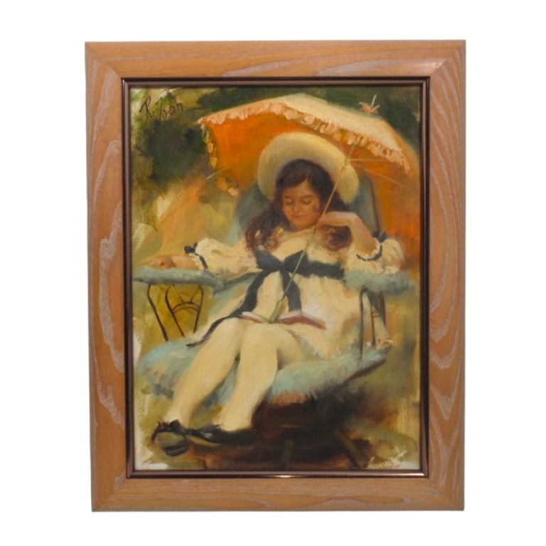 Richard Zolan Oil on Canvas "Sunday Afternoon" (1 of 2)