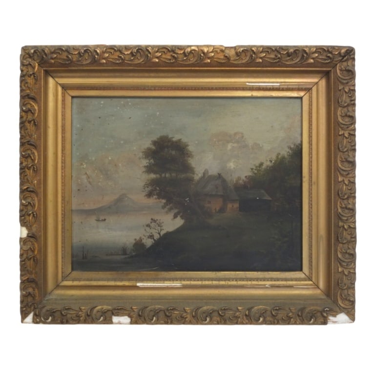 Antique Oil on Board "Mountain Landscape" (1 of 2)