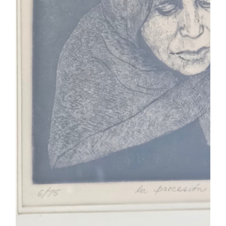 Riva Wolf Etching "la Procesion" - 2
