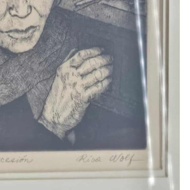 Riva Wolf Etching "la Procesion" - 3
