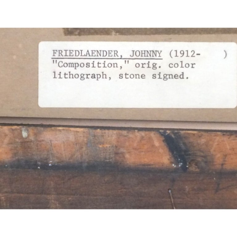 Johnny Friedlaender Lithograph, Composition - 5