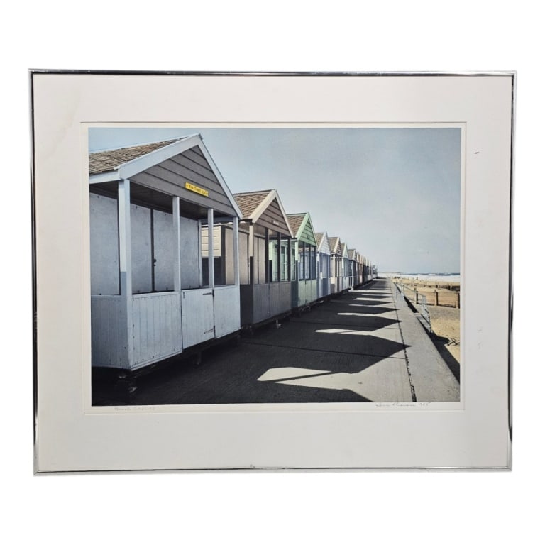 Lisa Klausner Hand Painted Photo, Beach Chalets 85 (1 of 3)