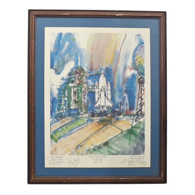 Walter S Taylor NASA Artist Lithograph, Columbia (1 of 3)