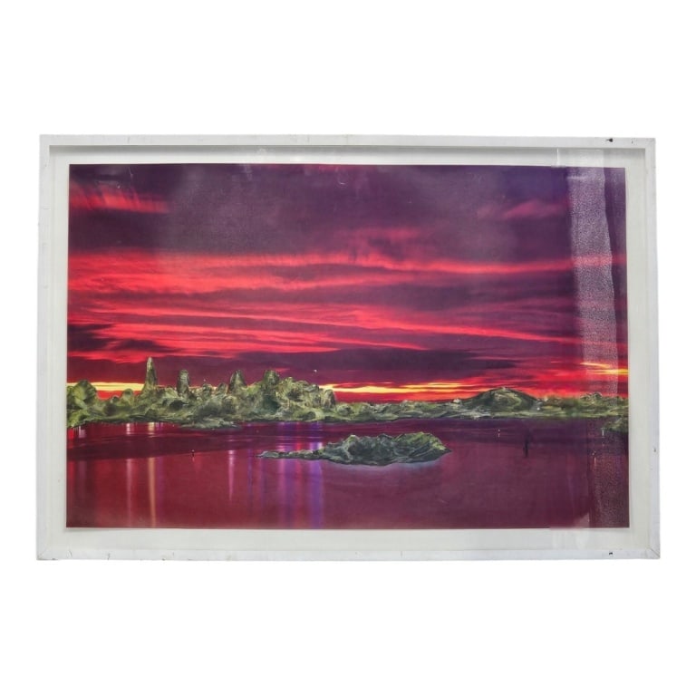 Contemporary Mixed Media "Surrealist Landscape" (1 of 3)