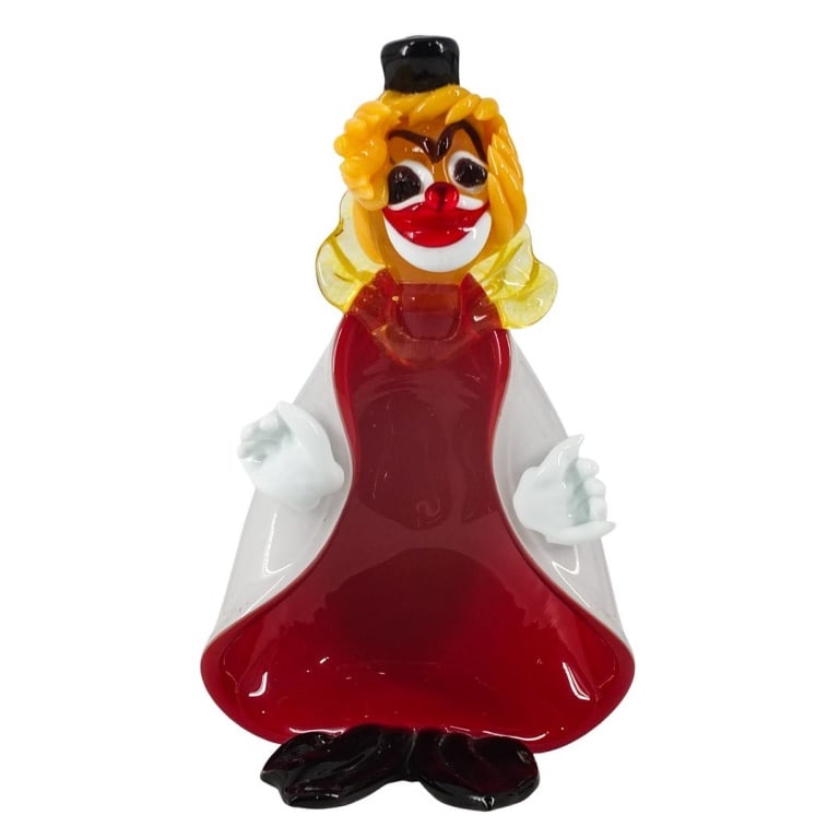 Mid-Century Murano Figural Dish: Mid-Century Murano Art Glass Figural Dish. Unsigned. Measures 9-1/4" x 5-3/4". Condition: Good Condition Estimate 100 - 200 Domestic shipping Third Party