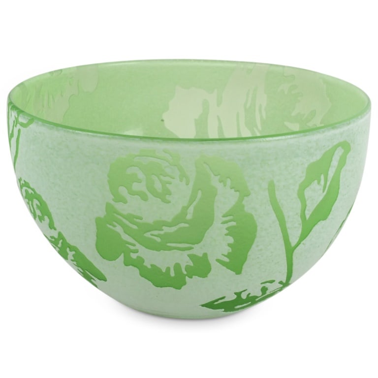 Large Vintage Cameo Glass Bowl (1 of 4)