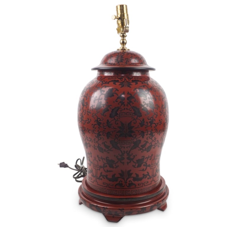 Large Chinese Ginger Jar Lamp - 2