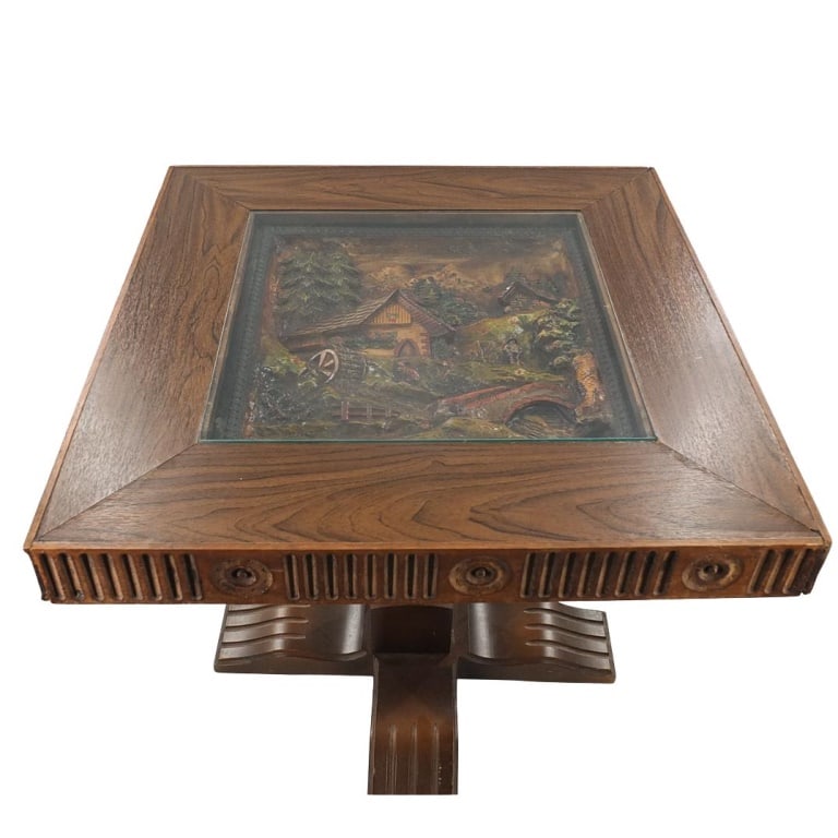 Signed Mid Century Art Deco Style Side - 2