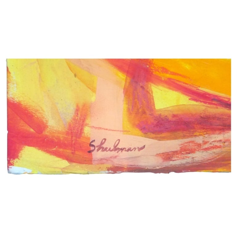 Casein on Paper "Abstract" Signed Shulman - 3