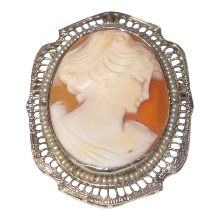 Vintage 14K Cameo Brooch / Pendant (1 of 3)